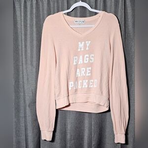 Wildfox My Bags Are Packed Sweatshirt Sz XS
